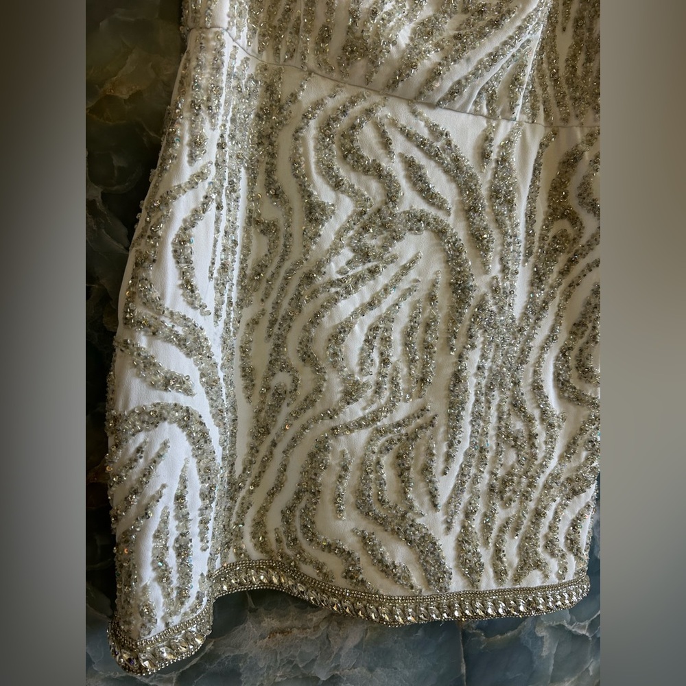 NWT Retrofete Pary Dress/ Withe / Silver/ Size L - Picture 5 of 16
